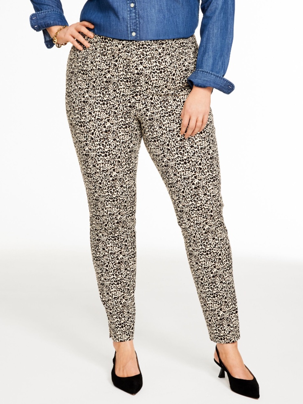 Talbots Chatham Slim Ankle Pants in Cheetah Print